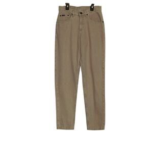Riders beige easy fit taper legs high waist jeans size 6